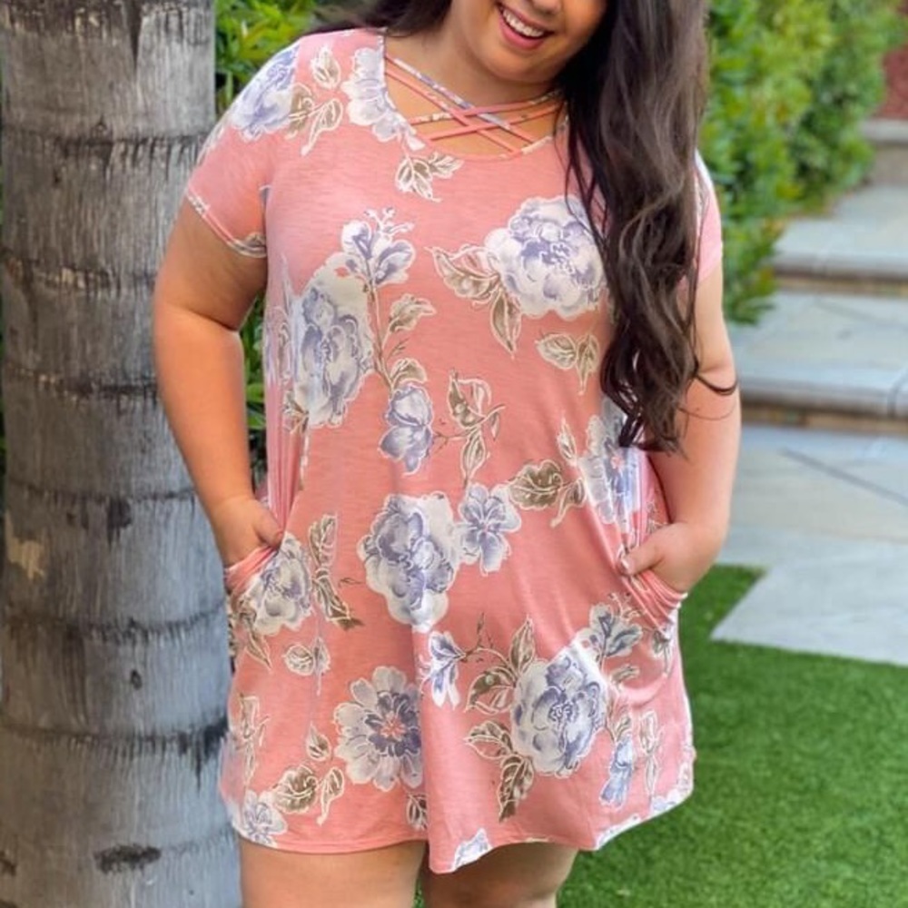 Floral Crisscross Dress
